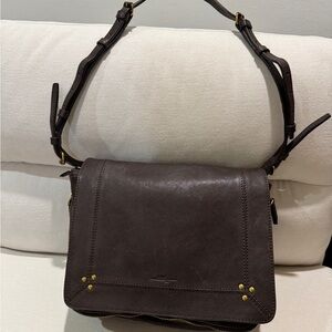 Jerome Dreyfuss Brown  Leather Crossbody Bag